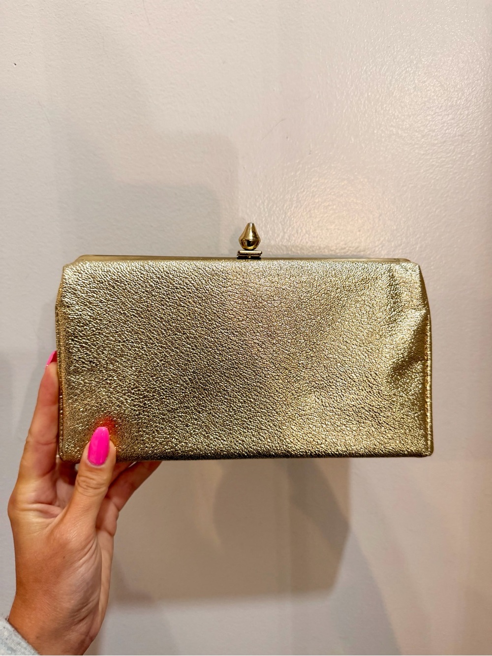 Vintage Metallic Gold Evening Clutch
